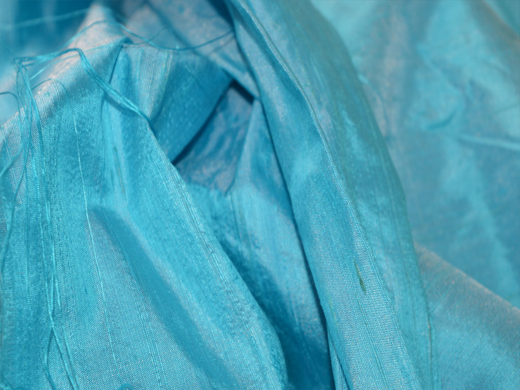 Light Turquoise Blue dupioni silk fabric yardage By the Yard 44