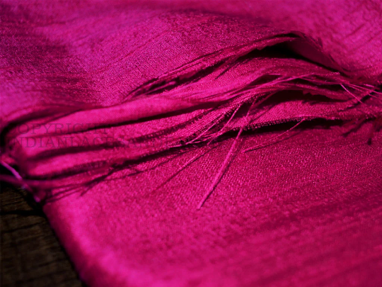 Dark Pink Viscose Rawsilk Fabric