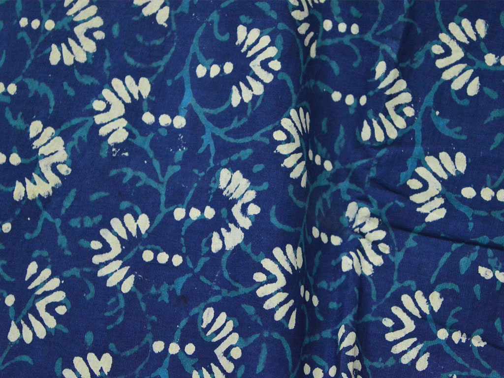 cotton fabric by the Yard Block Printed vegetable dyed cotton fabric Indigo Fabric Indigo Blue Cotton Fabric