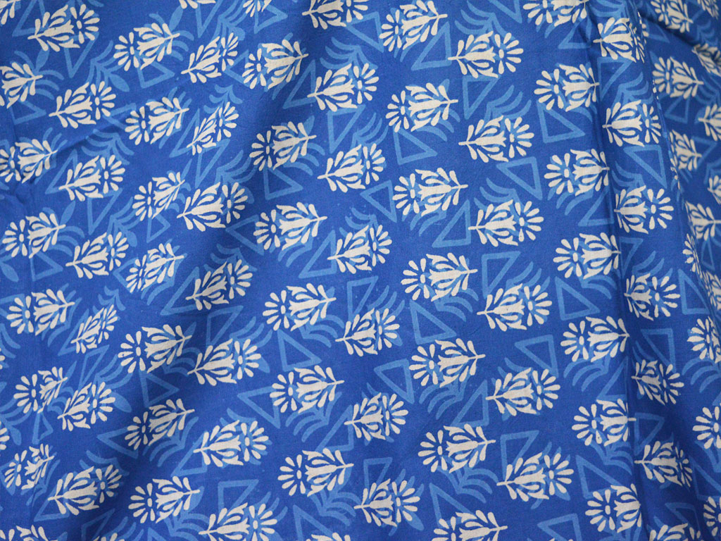 Block printed soft cotton fabric dress material indian cotton kids ...