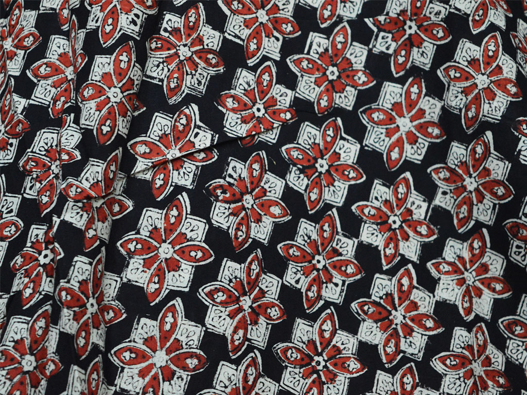 Block printed soft cotton fabric dress material indian cotton kids ...