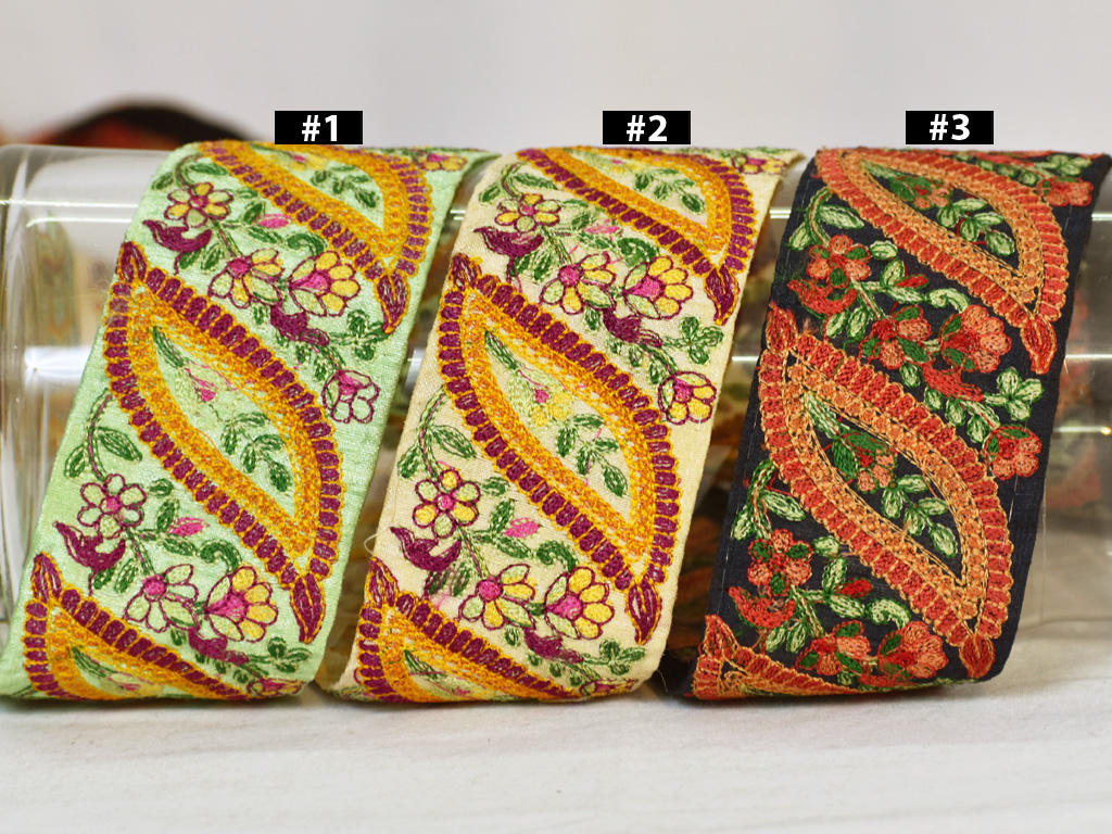 9 yard embroidered dresses embellishments Indian laces saree border decorative trim wedding sari tape crafting ribbon garments accessories home décor trimming