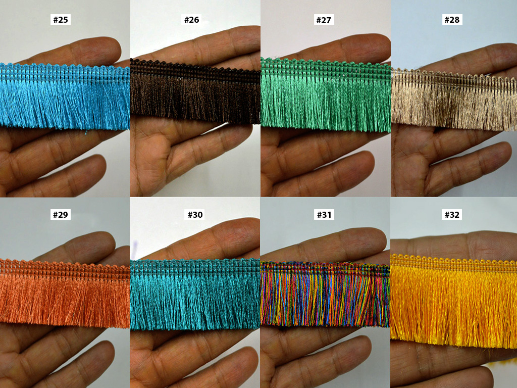 4 Yard Fringe Trim 2.5/'/' Indian Brush Eyelash Tassel Trimmings Decorative Drapery Upholstery Cushions Home Decor Curtains Sewing Craft Tapes