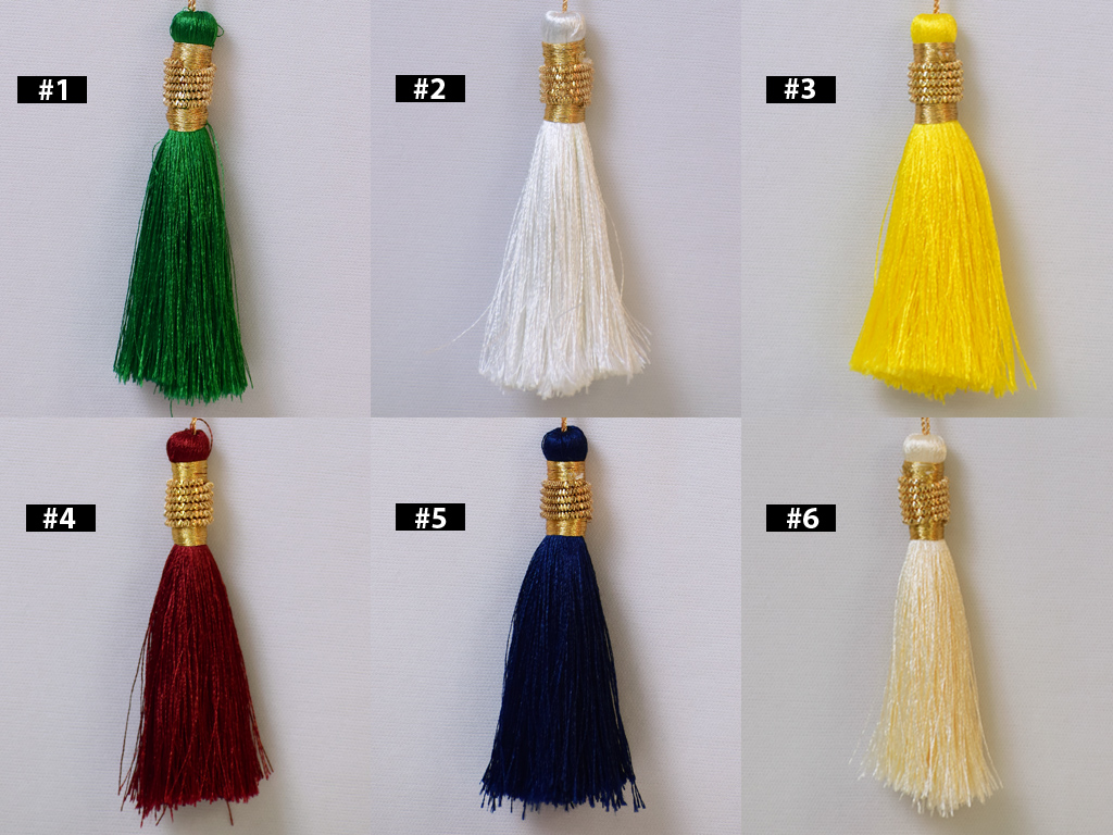 2 Pcs Indian Tassels Handmade Cotton Thread Décor Christmas DIY