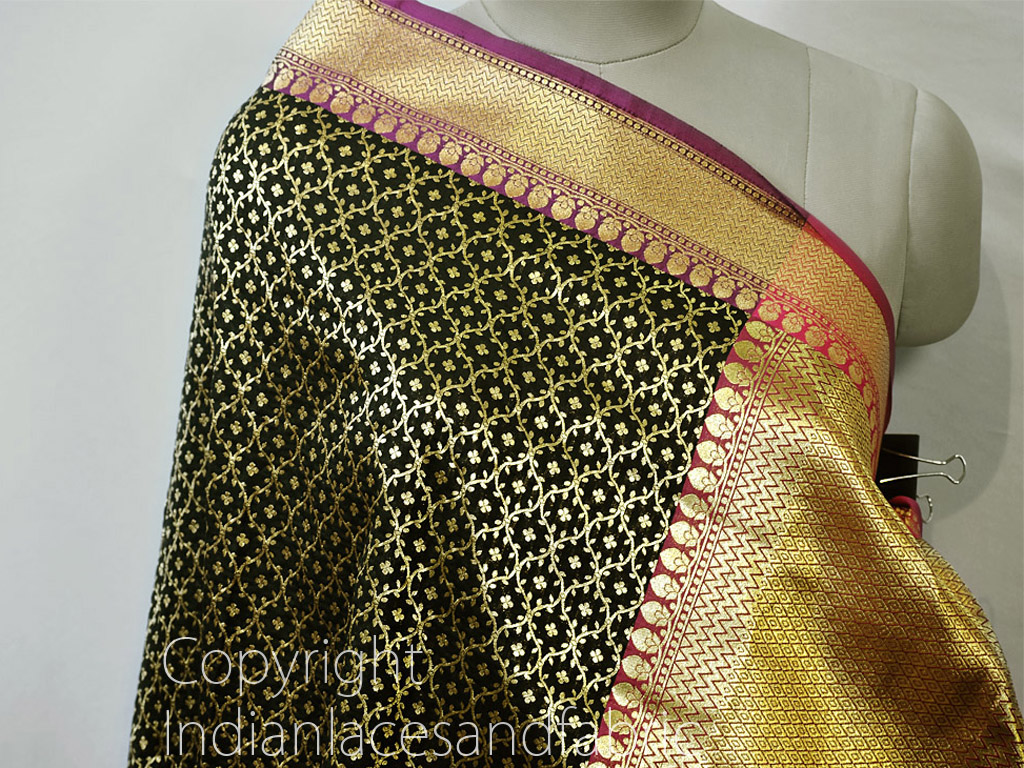 Banarasi Bridal Silk Dupatta-Wedding Style Dupatta-Banjara Dupatta-Sarong-Scarf for Winter-Ethnic Wear-Indian Dupatta-Gift for her