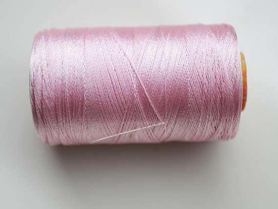 Baby Pink Silk Thread Spool Art Silk Thread Hand And Machine